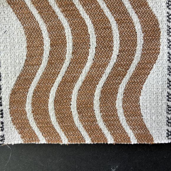 Schumacher Fabric Sample Sina Stripe Brown 79942 11 1/2" x 11 1/2" Copacabana - Picture 4 of 7